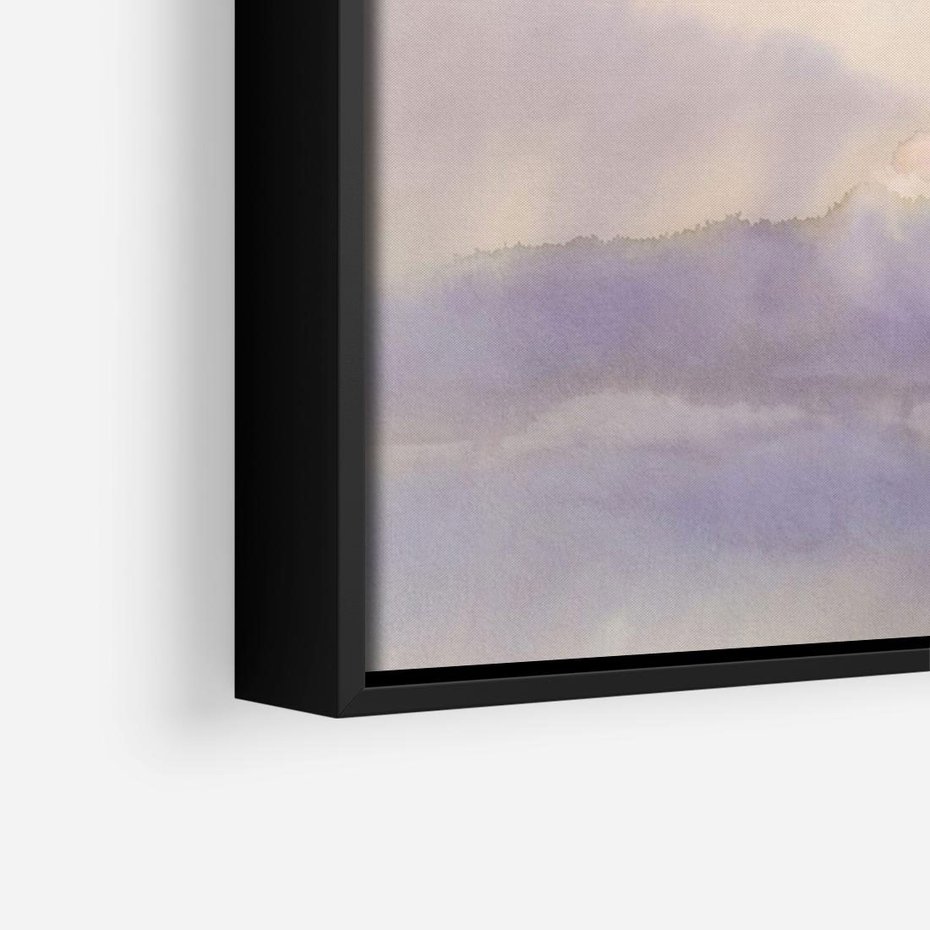 Obraz w ramie 100x70 - Ruchoma cisza widzenia - akwarela, subtelene - rama czarna