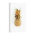 Obraz na płótnie 80x120 - Ekskluzywny Akcent - złoty, ananas