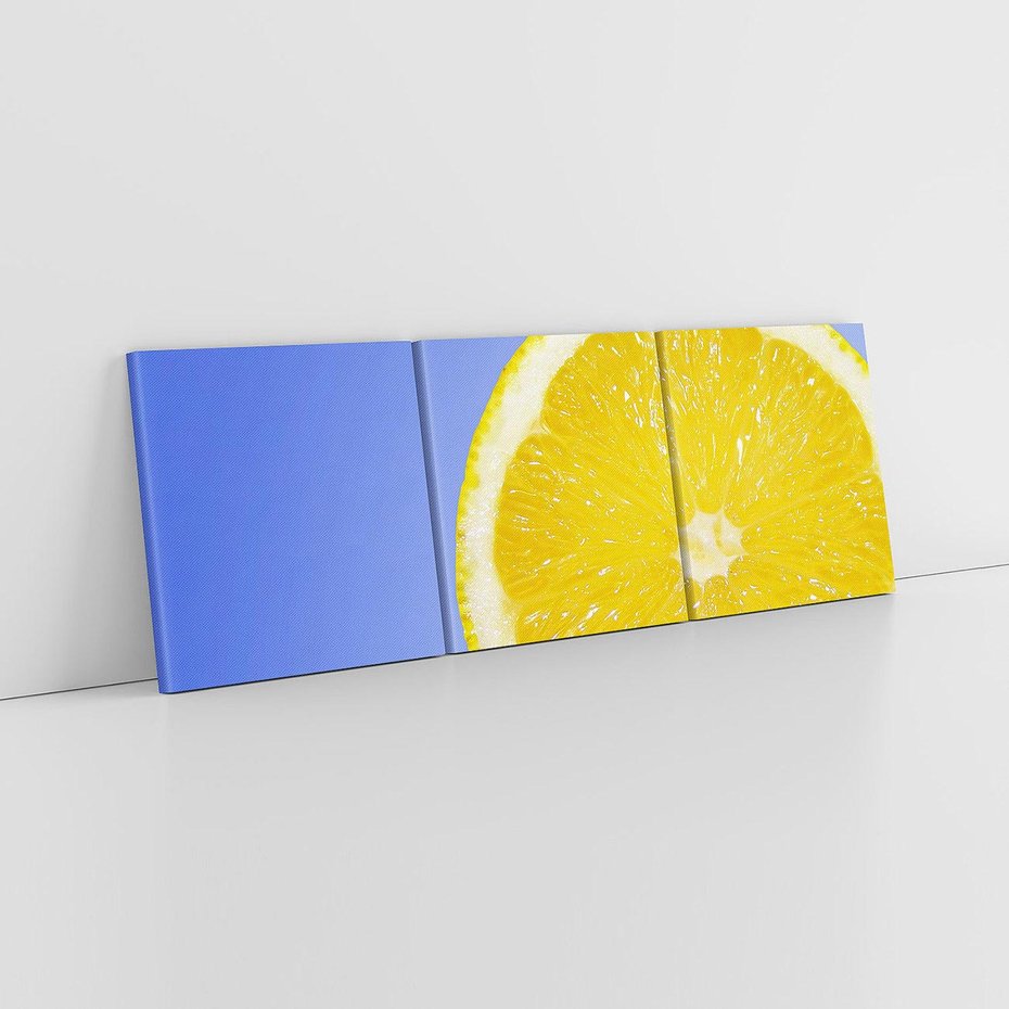 Obraz na płótnie 120x40 - Cytryna Żywa Energia - cytryna, owoce