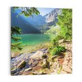 Obraz na płótnie 70x70 - Mistyczna Przyroda - góry, jezioro