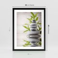 Plakat w ramie 30x40 - Spa kamienie: naturalne piękno - spa, kamienie - rama czarna