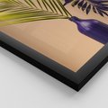 Zestaw obrazy w ramie 50x70 galeria - Palmy, paprocie, liście, pastele - rama czarna