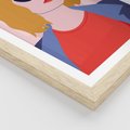 Plakat w ramie 30x40 - Kobieca Ekspresja - nowoczesny plakat, styl retro - rama drewno