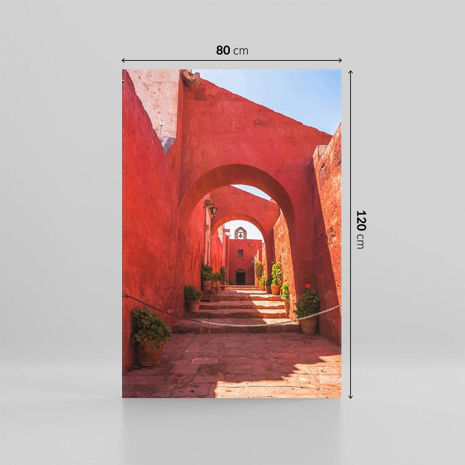 Obraz na płótnie 80x120 - Perspektywa Uliczki - uliczka, perspektywa