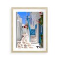 Plakat w ramie 40x50 - Santorini: urok Grecji - Santorini, Grecja - rama drewno