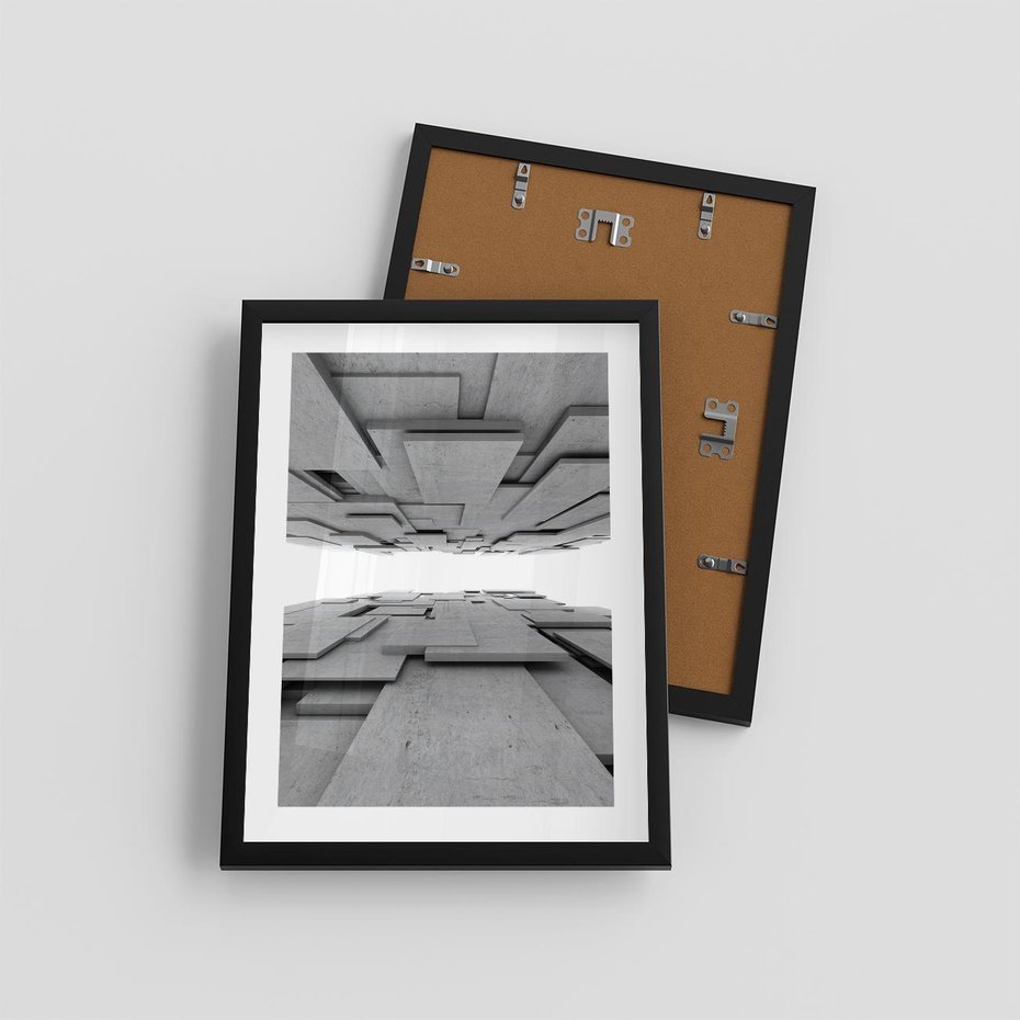 Plakat w ramie 30x40 - Architektura 3D - architektura, 3D - rama czarna