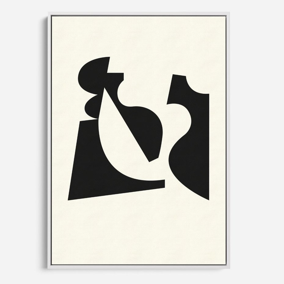 Obraz w ramie 70x100 - Tajemnicze Spektrum - abstrakcyjne kształty, geometria - rama biała