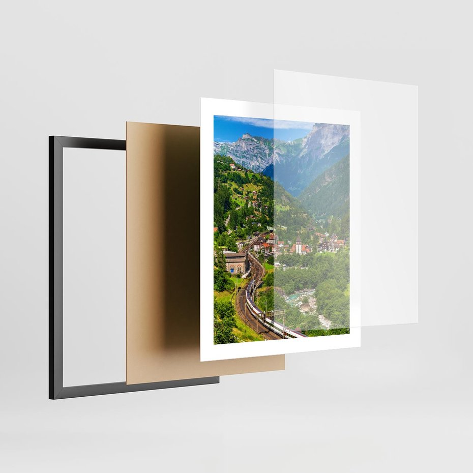 Plakat w ramie 40x50 - Magiczne Horyzonty - pejzaż, perspektywa - rama czarna