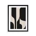 Plakat w ramie 30x40 - Abstrakcyjne Linie - boho plakat, rycina - rama czarna