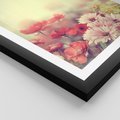 Plakat w ramie 30x40 - Delikatne kwiaty pastelowe - kwiaty, pastelowe - rama czarna
