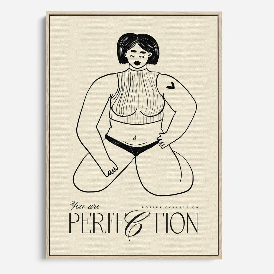 Obraz w ramie 70x100 - Refleksje Przejmujących Myśli - rysunek, plakat - rama drewno