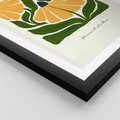 Plakat w ramie 30x40 - Kreatywne Wibracje - sztuka nowoczesna, kolorowe kwiaty - rama czarna