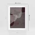 Plakat w ramie 30x40 - Obce Odcienie - mroczny plakat, nowoczesne wnętrza - rama biała