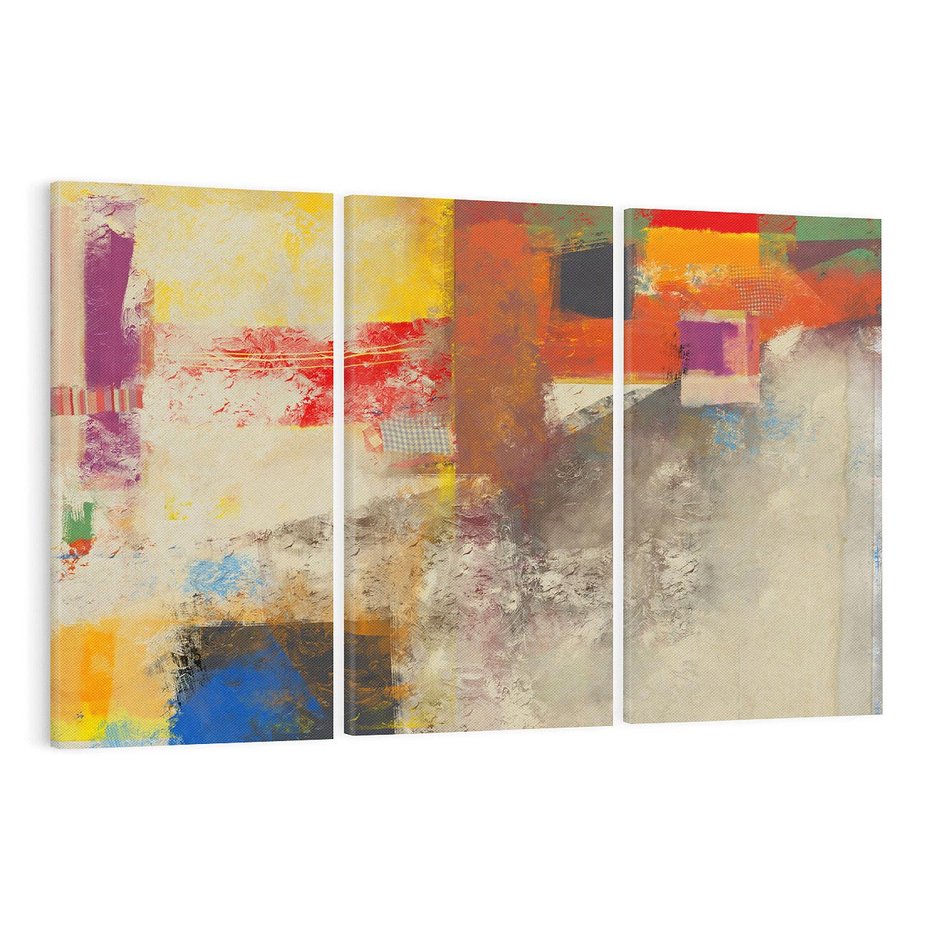 Obraz na płótnie 120x80 - Abstrakcja olejna - kształty i kolory - abstrakcja, olejna