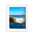 Plakat w ramie 40x50 - Spokój nad brzegiem morza - plaża, morze - rama biała