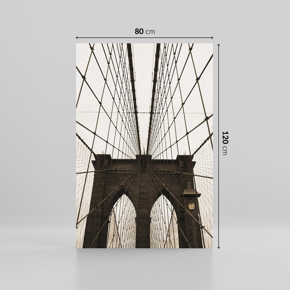 Obraz na płótnie 80x120 - Most z linami pod niebem - USA - most, liny