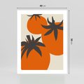 Plakat bez ramy 40x50 - Jadalne Kształty - nowoczesny plakat do kuchni, pomidory
