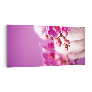 Obraz na płótnie 120x60 - Relaksująca orchidea w spa - spa, orchidea