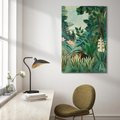 Obraz na płótnie 80x120 - "The Equatorial Jungle " (1909) Henri Rousseau - Reprodukcja - reprodukcja, obraz na płótnie