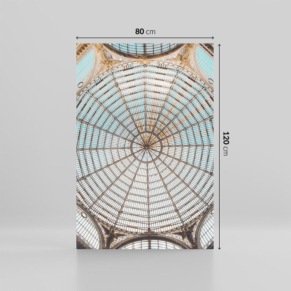 Obraz na płótnie 80x120 - Magia Sklepienia - sklepienie, szklany dach