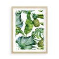 Plakat w ramie 50x70 - Oaza Natury - liście, tropikalne - rama drewno