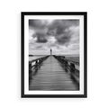 Plakat w ramie 50x70 - Romantyczny pomost z latarnią - pomost, latarnia - rama czarna