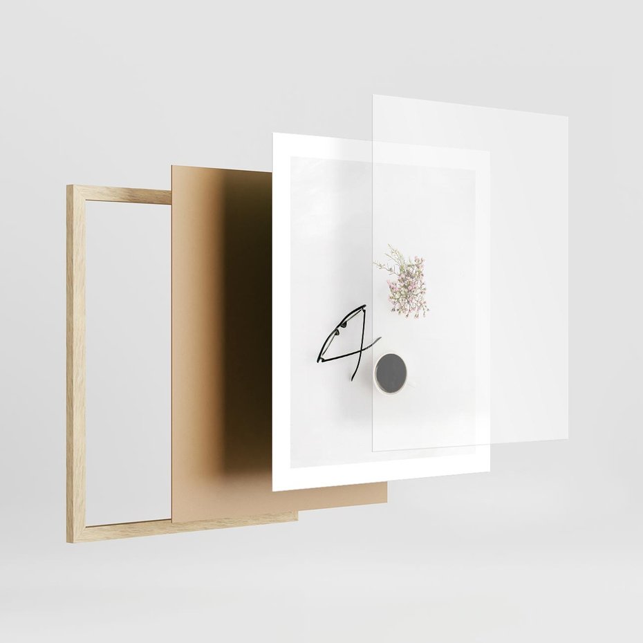 Plakat w ramie 40x50 - Codzienne Radości - kompozycja, bukiet - rama drewno