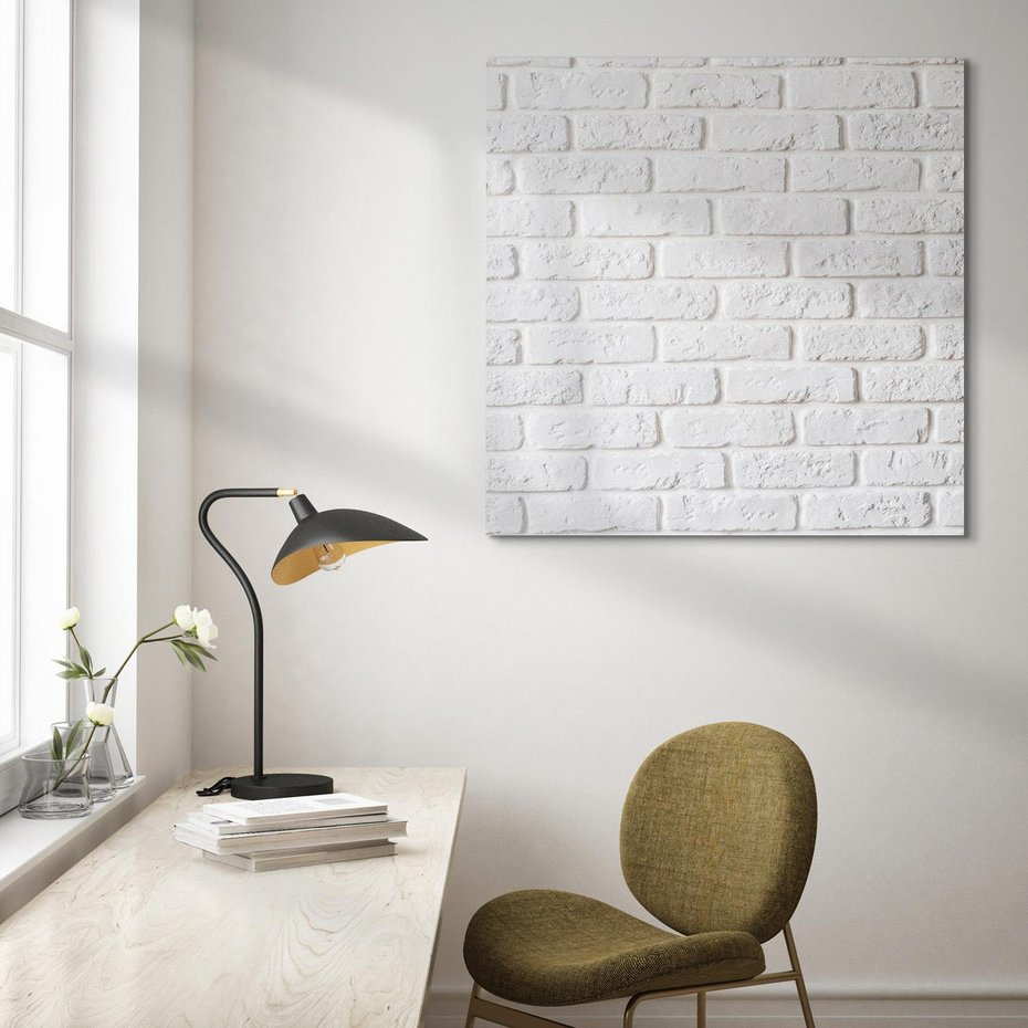 Obraz na płótnie 30x30 - Wymiarowa Struktura - ściana, cegła