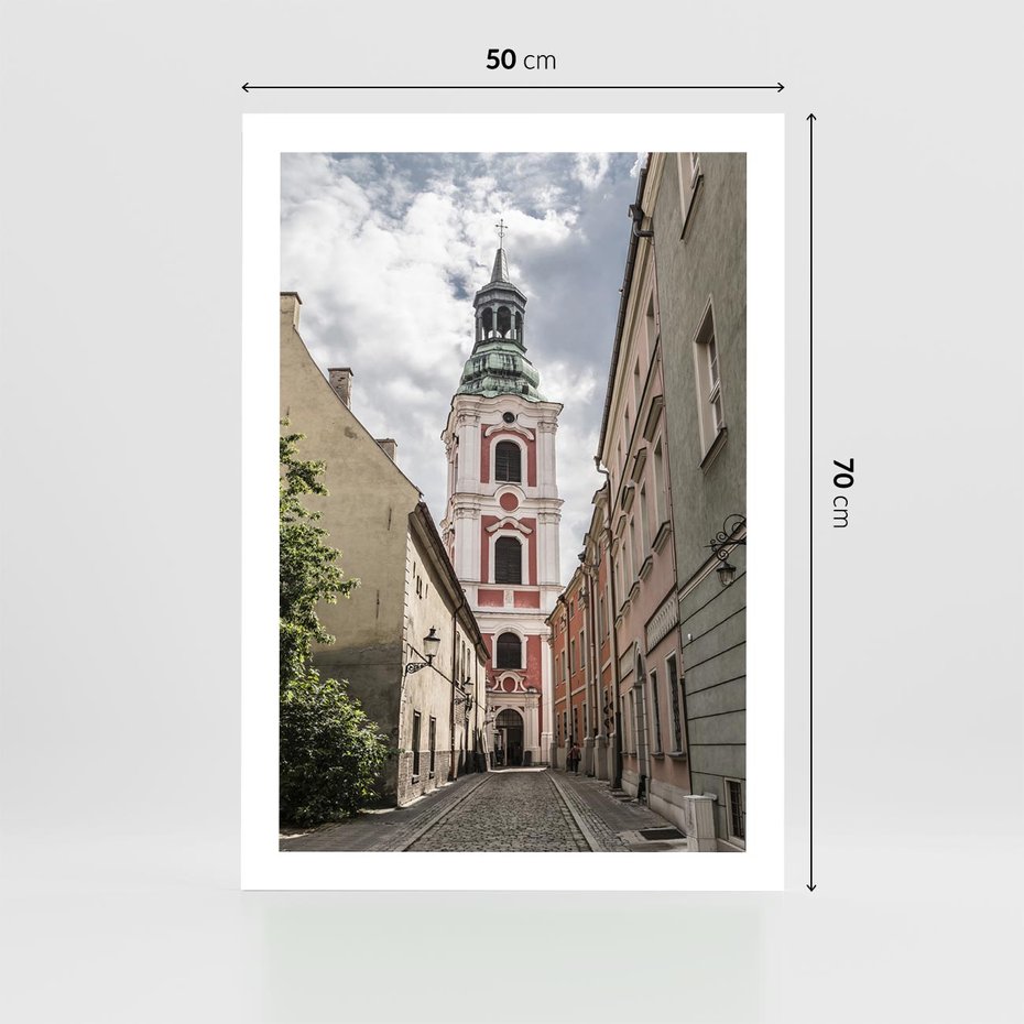 Plakat bez ramy 50x70 - Magia perspektywy uliczki - uliczka, perspektywa