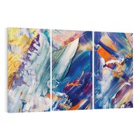 Obraz na płótnie 120x80 - Rytmy ukrytych pragnień - chaos i abstrakcja, plamy koloru