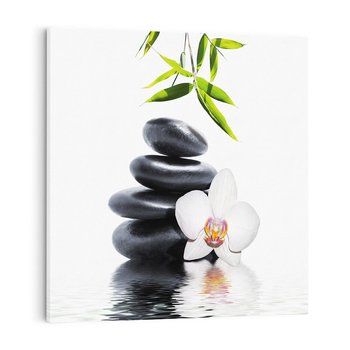 Obraz na płótnie 50x50 - Orchidea w Spa - spa, orchidea