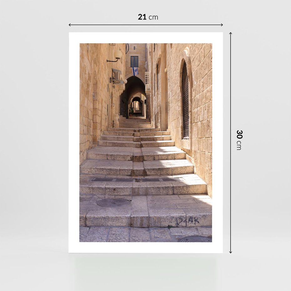 Plakat bez ramy 21x30 - miasto w innej odsłonie - uliczka, perspektywa