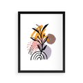 Plakat w ramie 30x40 - Migocące Bezgraniczności - abstrakcyjna sztuka, liść monstery - rama czarna