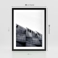 Plakat w ramie 40x50 - Surowa Elegancja Architektury - architektura, surowe formy - rama czarna