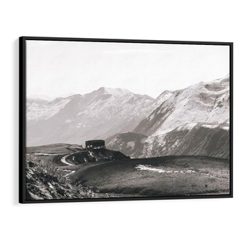 Obraz w ramie 70x50 - Wzgórza w Bieli - górski krajobraz, punkt widokowy - rama czarna