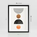 Plakat w ramie 30x40 - Geometryczna Przygoda - nowoczesna grafika, geometria - rama czarna