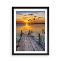 Plakat w ramie 50x70 - Magia zachodu słońca - zachód, słońca - rama czarna