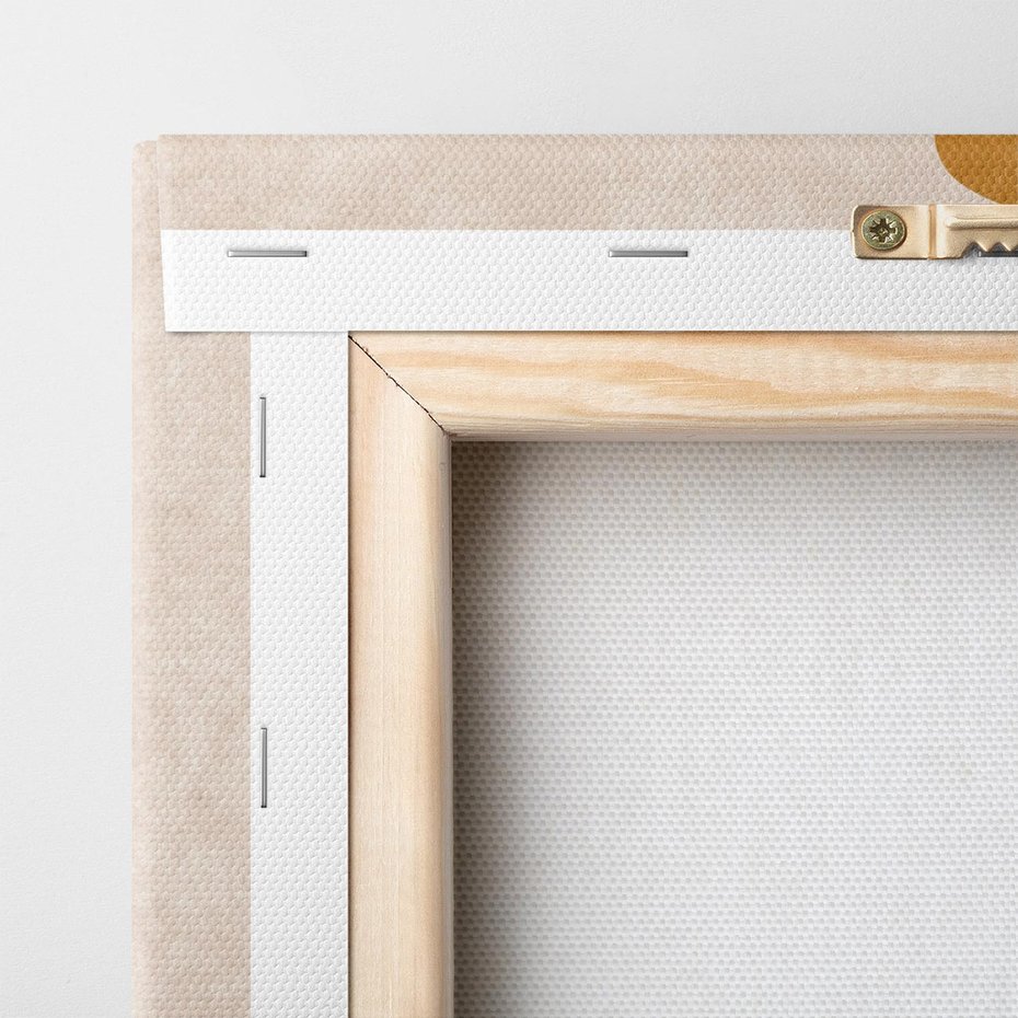 Obraz na płótnie 80x80 - Akwarelowa Magia Liści - grafika, styl mid century