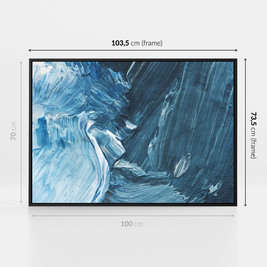 Obraz w ramie 100x70 - Wyrazista abstrakcja w akwareli - abstrakcja, akwarela - rama czarna