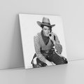 Obraz na płótnie 80x80 - Dziki Zachód - retro zdjęcie, czarno białe