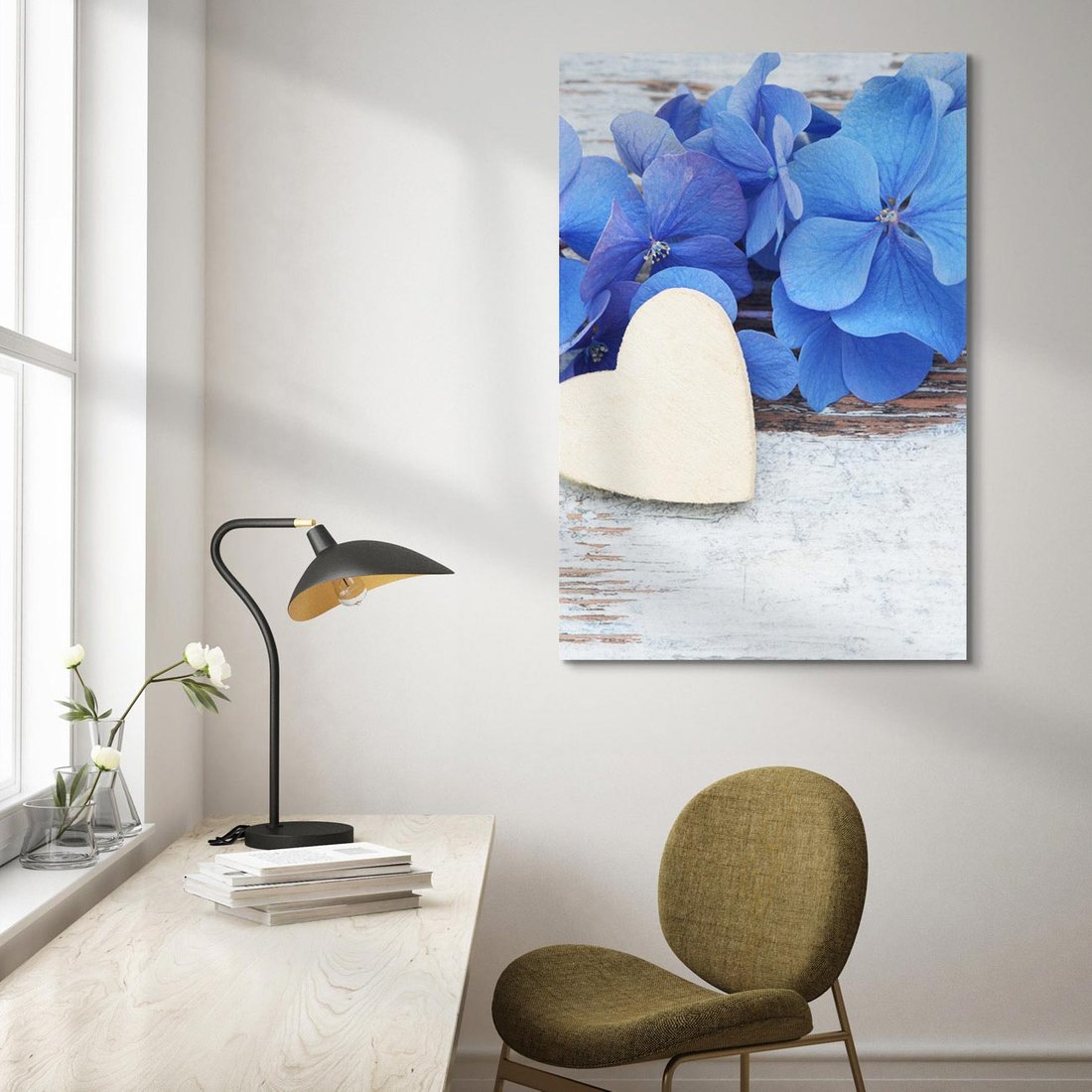 Obraz na płótnie 70x100 - Kwiatowe serce - kwiaty, serce