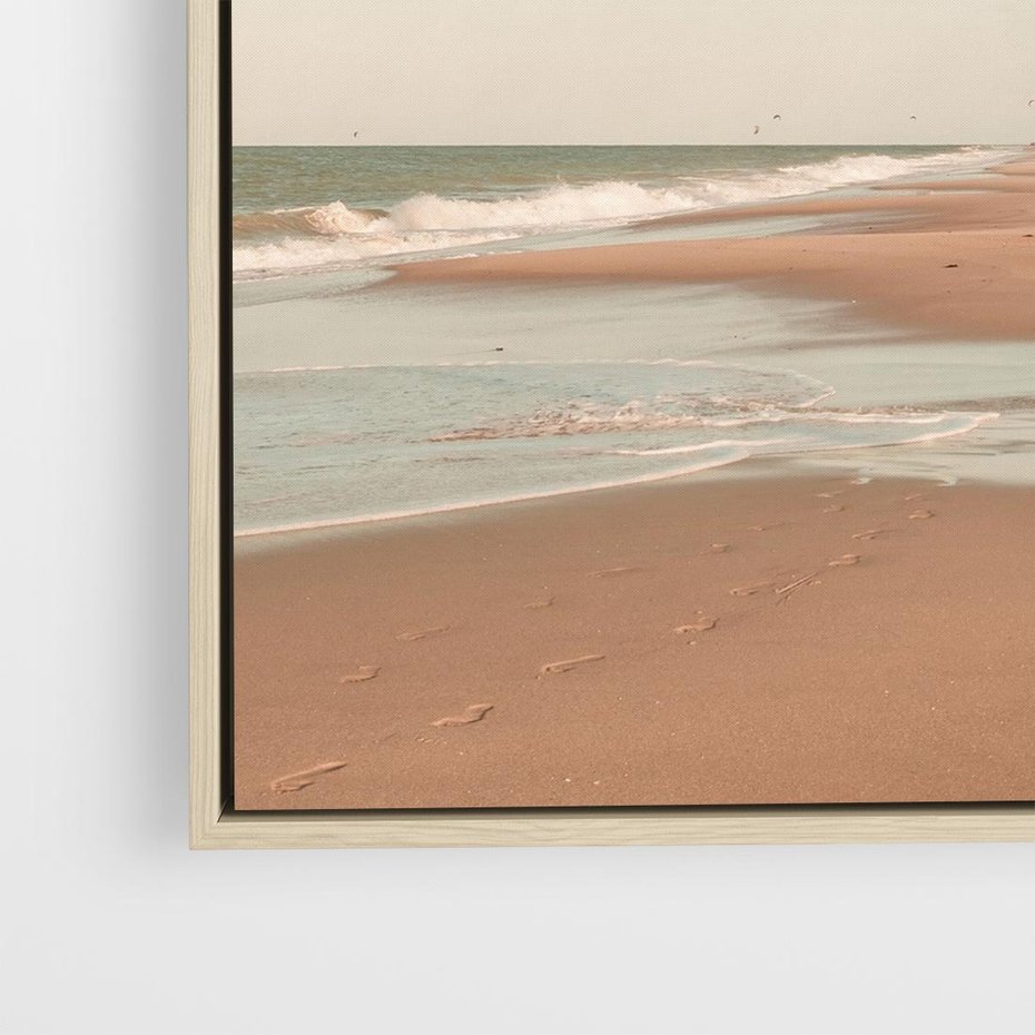 Obraz w ramie 50x50 - Ukojenie na Plaży - fotografia, rajska plaża - rama drewno