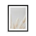 Plakat w ramie 30x40 - Biały Spokój - białe trawy, suche trawy pampas - rama czarna