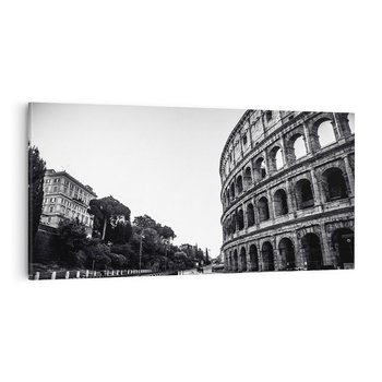 Obraz na płótnie 140x70 - Echa Historii - czarno biała fotografia, koloseum