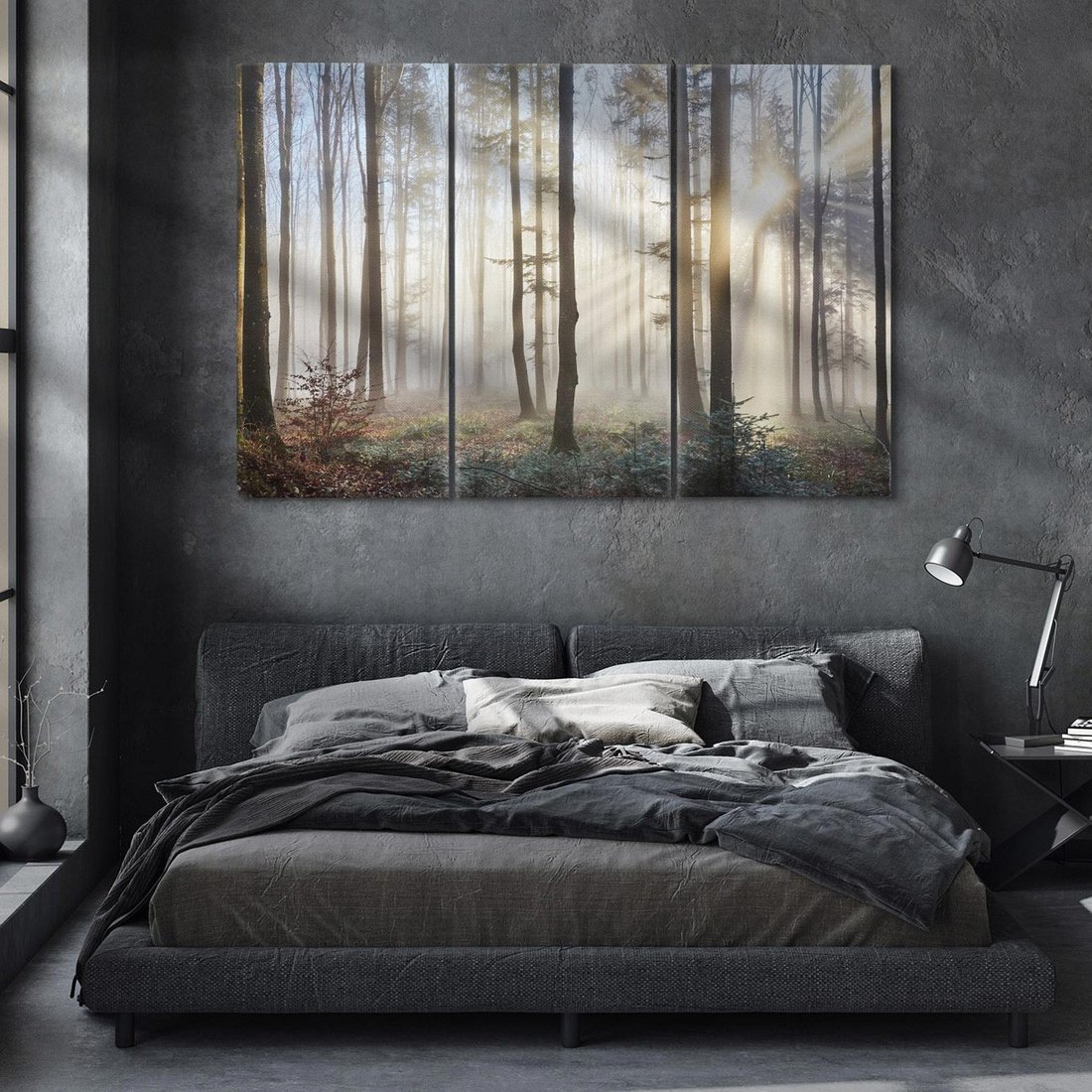 Obraz na płótnie 120x80 - Magiczne zaklęcie: Las pełen drzew - las, drzewa