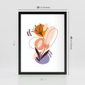 Plakat w ramie 30x40 - Kwiatowa Impresja - abstrakcyjna sztuka, plamy - rama czarna