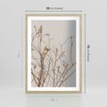 Plakat w ramie 50x70 - Boho gałązki suche - gałązki, suche - rama drewno