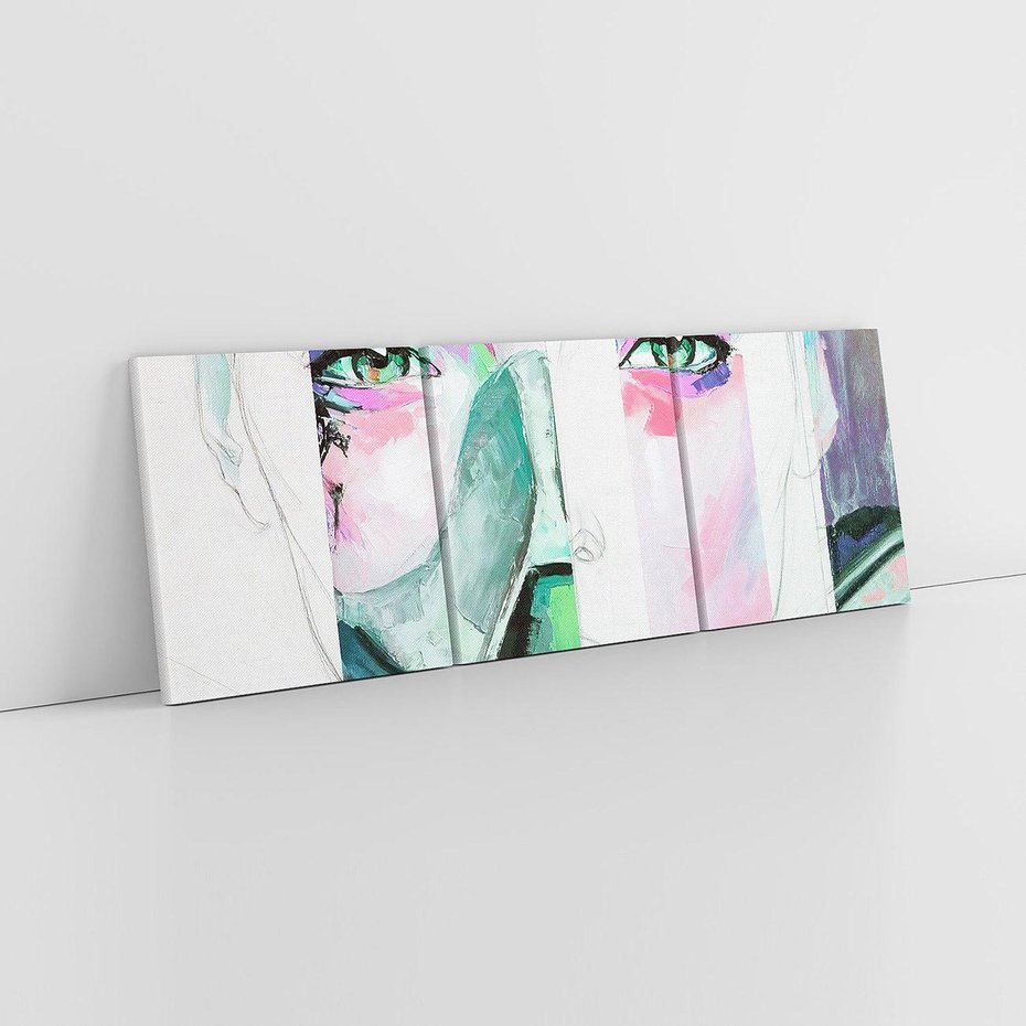 Obraz na płótnie 120x40 - Niezakończona Piękność - abstrakcyjny obraz olejny, portret kobiety