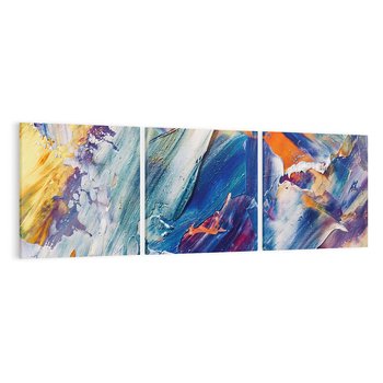 Obraz na płótnie 150x50 - Rytmy ukrytych pragnień - chaos i abstrakcja, plamy koloru