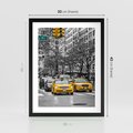 Plakat w ramie 30x40 - Taksówki w Nowym Jorku - taksówki, Nowy Jork - rama czarna